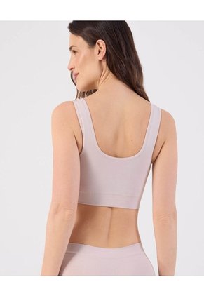 Top Top Seamless Clásico Con Copa Removible Para Mujer Beige Patprimo