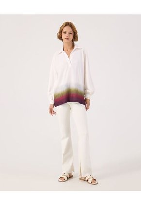 Camisa Para Mujer Manga Larga Color Crema Marca Patprimo #30010750