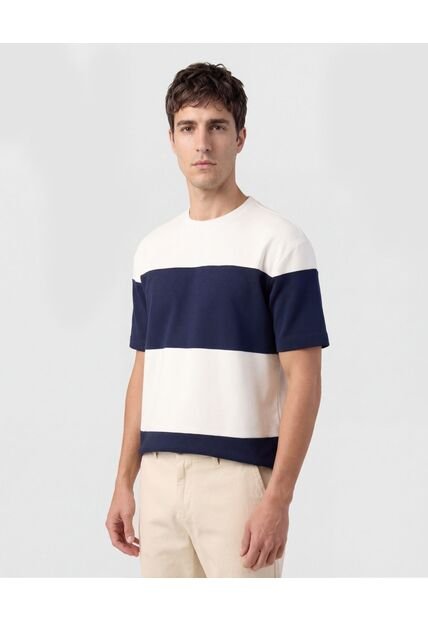 Camiseta  Para Hombre Manga Corta Cuello Redondo Color Blanco Marca Patprimo #44098301