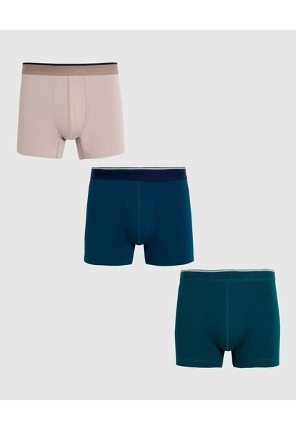 Boxer X3 Para Hombre Fleat Seamer Medio Color Negro Marca Patprimo #44000533