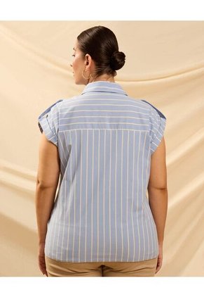 Camisa  Para Mujer Manga Corta Color Azul Marca Patprimo #14019797