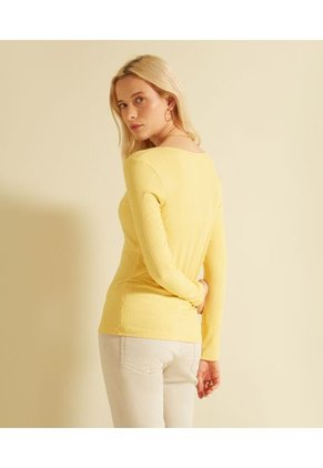 Camiseta Para Mujer Manga Larga Color Amarillo  Marca Patprimo #30093208