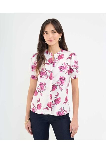 Blusa Para Mujer Manga Corta Color Blanco Marca Patprimo #30123457