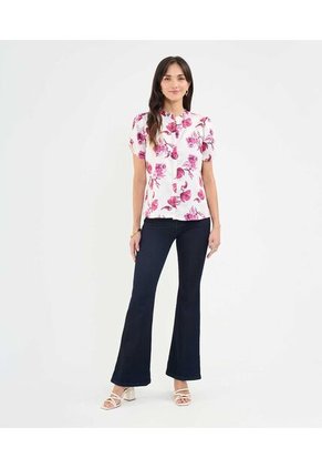 Blusa Para Mujer Manga Corta Color Blanco Marca Patprimo #30123457