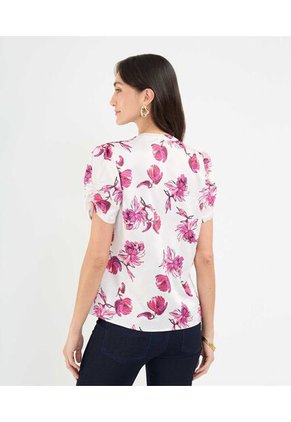 Blusa Para Mujer Manga Corta Color Blanco Marca Patprimo #30123457