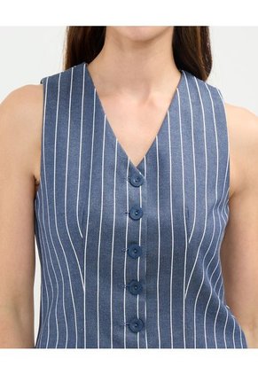 Chaleco Para Mujer Plano Color Azul Marca Patprimo #30250036