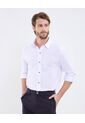 Camisa Manga Larga Con Charretera  Para Hombre Blanco Patprimo de Patprimo