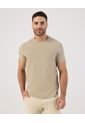 Camiseta Básica Cuello Redondo   Para Hombre Beige Patprimo de Patprimo