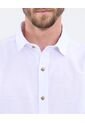 Camisa Manga Larga Con Charretera  Para Hombre Blanco Patprimo de Patprimo