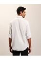 Camisa Manga Larga Con Charretera  Para Hombre Blanco Patprimo de Patprimo