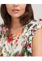 Blusa Estampada Con Boleros En Mangas  Para Mujer Verde Patprimo de Patprimo