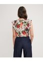 Blusa Estampada Con Boleros En Mangas  Para Mujer Verde Patprimo de Patprimo