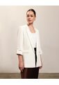 Blazer Unicolor Con Solapa  Para Mujer Blanco Patprimo de Patprimo