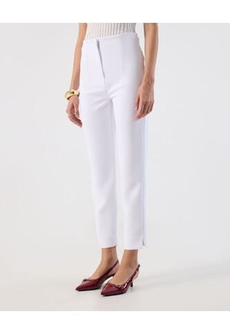 Pantalón Básico Formal Ajuste Tobillero   Para Mujer Blanco Patprimo Patprimo