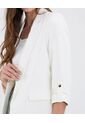 Blazer Unicolor Con Solapa  Para Mujer Blanco Patprimo de Patprimo