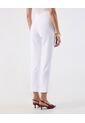 Pantalón Básico Formal Ajuste Tobillero   Para Mujer Blanco Patprimo de Patprimo