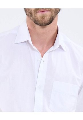 Camisa Para Hombre Manga Larga Con Bolsillo Cuello Italiano Color Blanco Marca Patprimo #44013145
