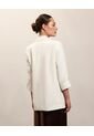 Blazer Unicolor Con Solapa  Para Mujer Blanco Patprimo de Patprimo