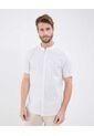 Camisa Para Hombre Manga Corta Sin Bolsillo Cuello Neru Color Blanco Marca Patprimo #44013172 de Patprimo