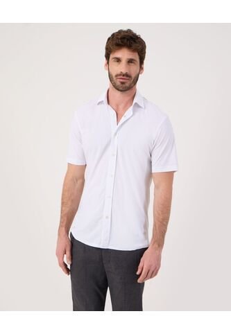 Camisa Para Hombre Manga Corta Sin Bolsillo Cuello Formal C Color Blanco Marca Patprimo #44013186 Patprimo