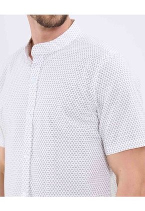 Camisa Para Hombre Manga Corta Sin Bolsillo Cuello Neru Color Blanco Marca Patprimo #44013172