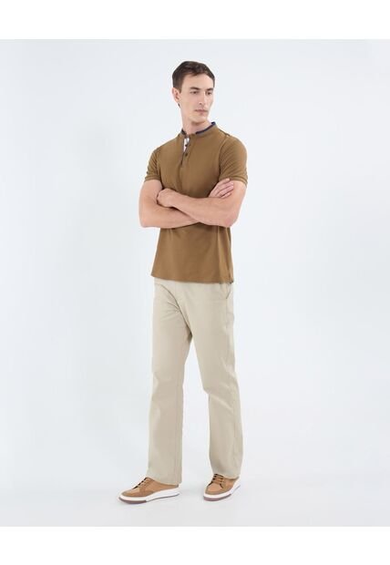 Pantalon Regular   Para Hombre Beige Patprimo
