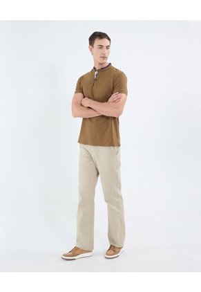 Pantalon Regular   Para Hombre Beige Patprimo