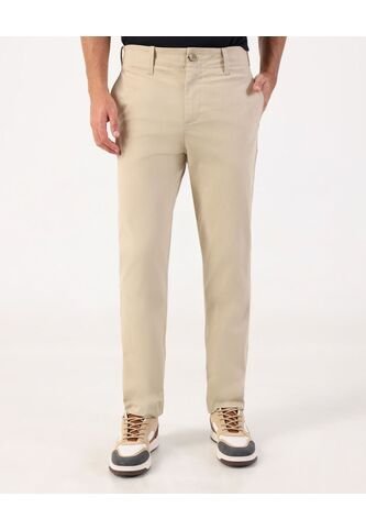 Pantalón Chino Unicolor De Corte Casual  Para Hombre Beige Patprimo Patprimo
