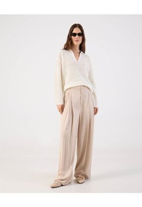 Saco  Para Mujer Cuello V Color Crema Marca Patprimo #30330671