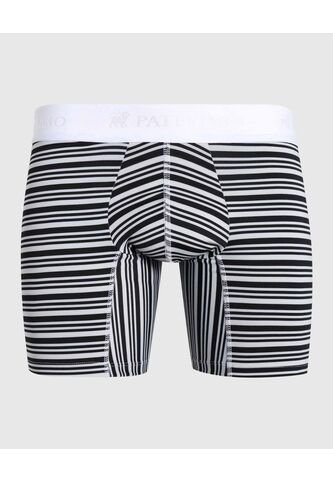 Bóxer Medio Estampado A Rayas X1 Para Hombre Gris Patprimo Patprimo
