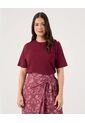 Camiseta Para Mujer Manga Corta Cuello Redondo Color Vino Marca Patprimo #14091430 de Patprimo