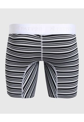 Bóxer Medio Estampado A Rayas X1 Para Hombre Gris Patprimo