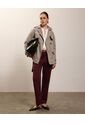 Chaqueta Trench Unicolor Con Cinturon   Para Mujer Gris Patprimo de Patprimo