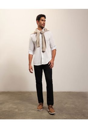 Pantalón Clásico  De Corte Recto  Para Hombre Negro Patprimo