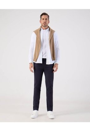 Camisa  Para Hombre Manga Larga Con Bolsillo Cuello Button D Color Blanco Marca Patprimo #44017279