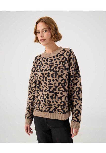 Camiseta Básico Escote Redondo   Para Mujer Café Patprimo
