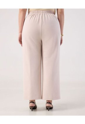 Pantalón Fluido Tiro Alto  Para Mujer Crema Patprimo