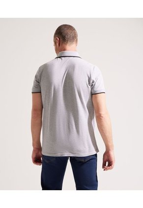 Polo Para Hombre Cuello Tejido Con Bolsillo Color Gris  Marca Patprimo #44112471