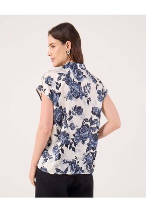 Blusa Para Mujer Manga Corta Color Azul Marca Patprimo #30123599