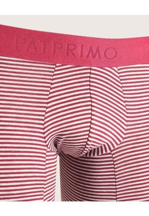 Pantaloncillo Algodón Mini Rayas Preteñido Elástico Expuesto X1 Para Hombre Vino Patprimo