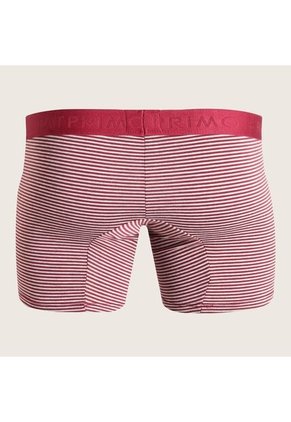 Pantaloncillo Algodón Mini Rayas Preteñido Elástico Expuesto X1 Para Hombre Vino Patprimo