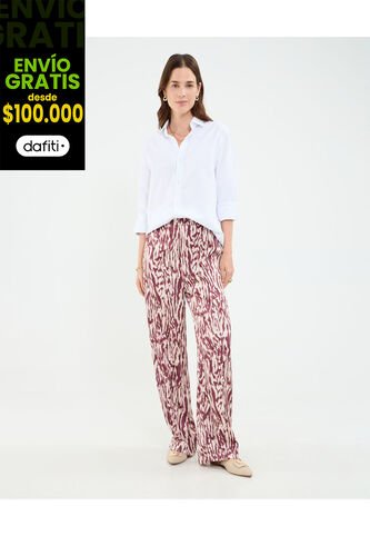 Pantalón Para Mujer Moda Color Vino Marca Patprimo #30071993 Patprimo