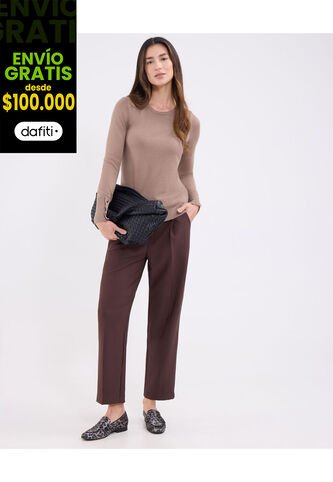 Pantalón Para Mujer Moda Color Café Marca Patprimo #30072026 Patprimo