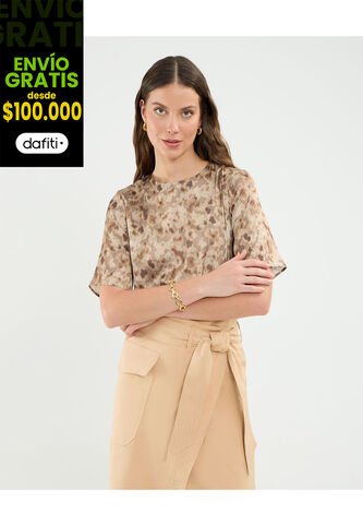 Falda Para Mujer Medio Color Beige Marca Patprimo #30140399 Patprimo