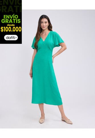 Vestido Para Mujer M/C Largo Color Verde Marca Patprimo #30171031 Patprimo