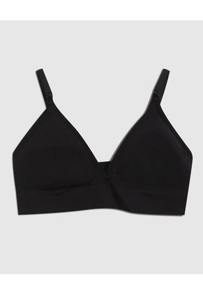 Top Triangular Seamless Para Mujer Negro Patprimo