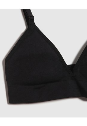 Top Triangular Seamless Para Mujer Negro Patprimo
