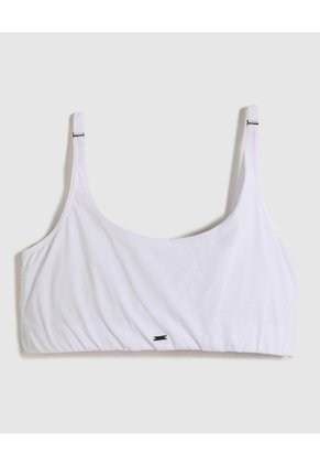 Top Deportivo Unicolor Para Mujer Blanco Patprimo