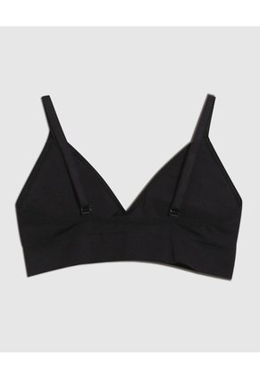 Top Triangular Seamless Para Mujer Negro Patprimo