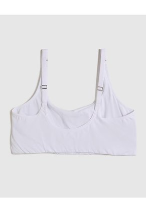Top Deportivo Unicolor Para Mujer Blanco Patprimo